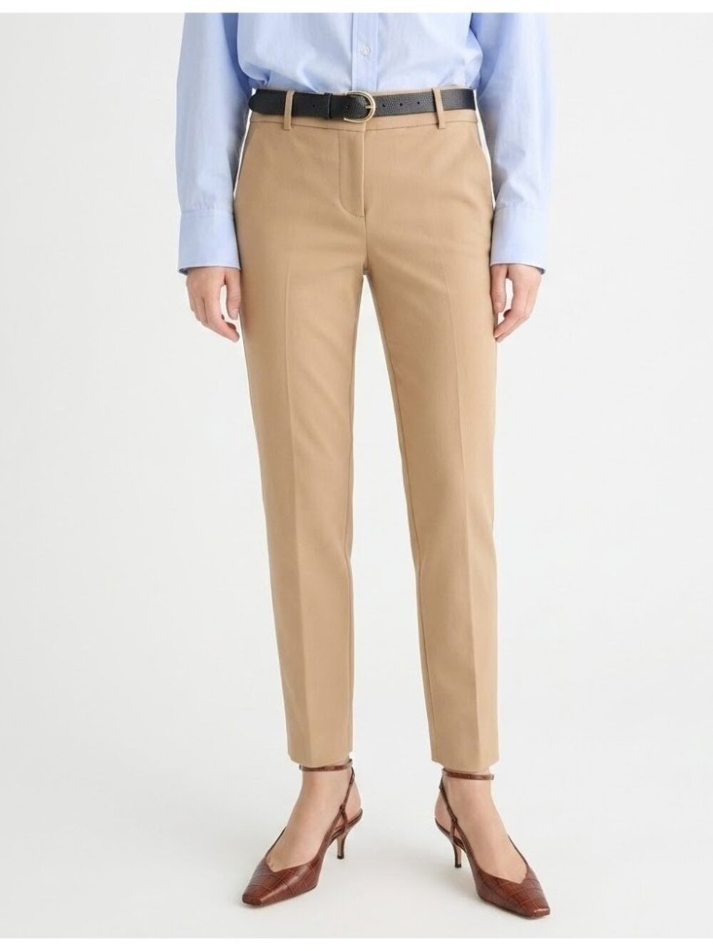 NWT J.Crew Cameron Slim Crop in Heather Saddle Four Season Stretch Pants 8T